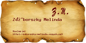 Záborszky Melinda névjegykártya